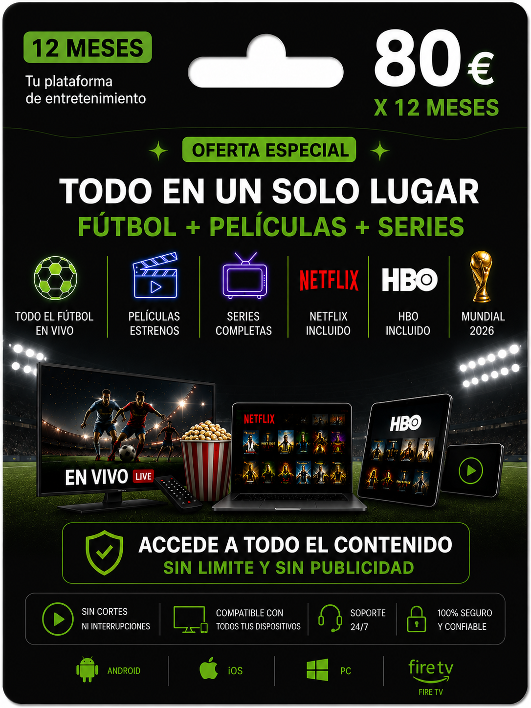 TV Premium 12 meses